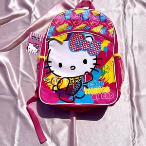Girls pink Hello kitty backpack